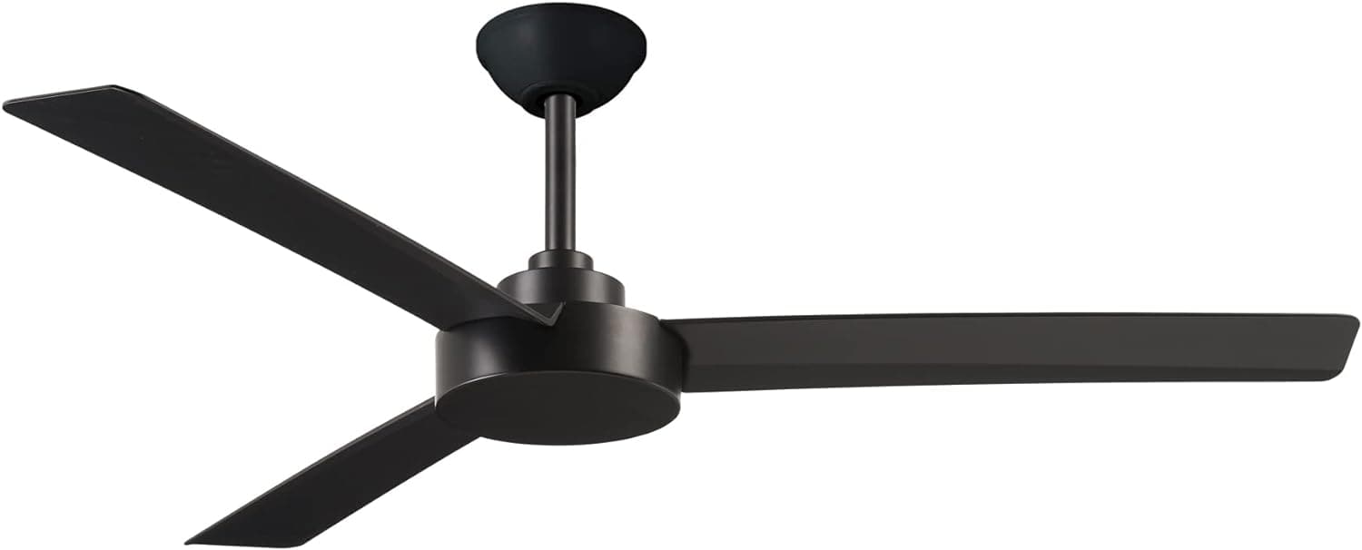 52 in. 3 Blade Ceiling Fan, Coal Black Ceiling Fan, Outdoor Ceiling Fans without Lights-1-ErisView