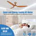 52 in. 3 Blade Ceiling Fan with Lights Remote Control, Black Reversible Quiet Ceiling Fans for Bedroom, Outdoor Fan for Patio-12-ErisView