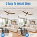 52 in. 3 Blade Ceiling Fan with Lights Remote Control, Black Reversible Quiet Ceiling Fans for Bedroom, Outdoor Fan for Patio-13-ErisView