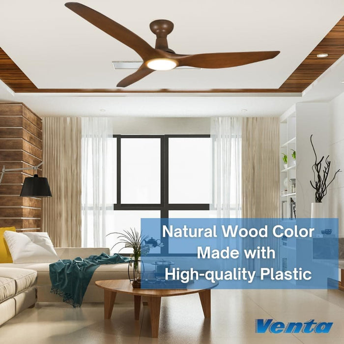 52 in. 3 Blade Ceiling Fan with Lights Remote Control, Black Reversible Quiet Ceiling Fans for Bedroom, Outdoor Fan for Patio-15-ErisView