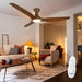 52 in. 3 Blade Ceiling Fan with Lights Remote Control, Black Reversible Quiet Ceiling Fans for Bedroom, Outdoor Fan for Patio-9-ErisView