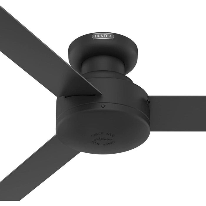 52 in. 3 Blade Ceiling Fan without Light, Matte Black Ceiling Fan, Hugger Ceiling Fans with Wall Control-12-ErisView