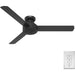 52 in. 3 Blade Ceiling Fan without Light, Matte Black Ceiling Fan, Hugger Ceiling Fans with Wall Control-14-ErisView