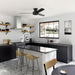 52 in. 3 Blade Ceiling Fan without Light, Matte Black Ceiling Fan, Hugger Ceiling Fans with Wall Control-3-ErisView