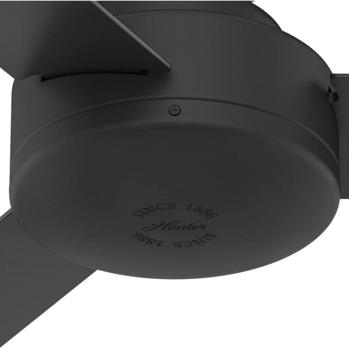 52 in. 3 Blade Ceiling Fan without Light, Matte Black Ceiling Fan, Hugger Ceiling Fans with Wall Control-7-ErisView