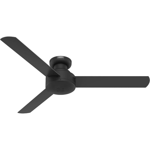 52 in. 3 Blade Ceiling Fan without Light, Matte Black Ceiling Fan, Hugger Ceiling Fans with Wall Control-1-ErisView