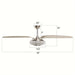 52 in. 3-Blade DownRod Ceiling Fan with Light and Remote Control, Indoor Brushed Nickel Chandelier Crystal Ceiling Fan for Living Room-ErisView
