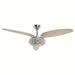 52 in. 3-Blade DownRod Ceiling Fan with Light and Remote Control, Indoor Brushed Nickel Chandelier Crystal Ceiling Fan for Living Room-ErisView