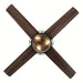 52 in. 4-Blade Industrial Ceiling Fan with Light Kit Remote Control, Modern Ceiling Fan with Glass Shade for Living Room-ErisView
