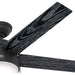52 in. 5 Blade Ceiling Fan with Light, Hugger Ceiling Fans with Pull Chain, Matte Black Ceiling Fan-11-ErisView