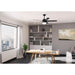 52 in. 5 Blade Ceiling Fan with Light, Hugger Ceiling Fans with Pull Chain, Matte Black Ceiling Fan-3-ErisView