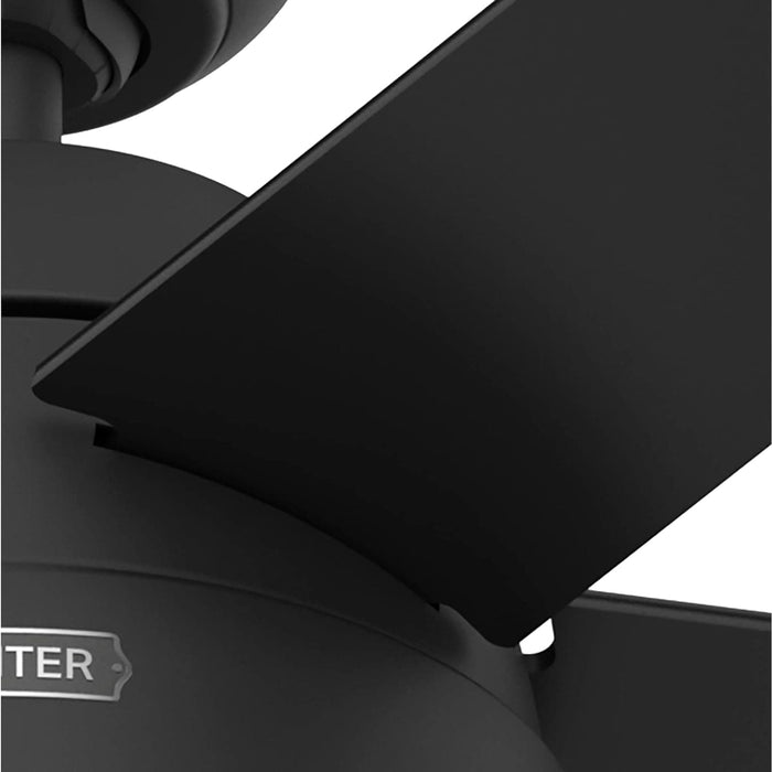 52 in. 5 Blade Ceiling Fan with Light, Hugger Ceiling Fans with Pull Chain, Matte Black Ceiling Fan-8-ErisView