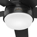 52 in. 5 Blade Ceiling Fan with Light, Matte Black Ceiling Fan with Remote Control, Hugger Ceiling Fans-7-ErisView