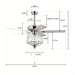 52 in. 5-Blade Modern Crystal Ceiling Fan with 4 Light Remote Control, Chrome Noiseless Reversible Ceiling Fan for Bedroom Living Room Home Decoration-ErisView