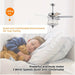 52 in. 5-Blade Modern Crystal Ceiling Fan with 4 Light Remote Control, Chrome Noiseless Reversible Ceiling Fan for Bedroom Living Room Home Decoration-ErisView