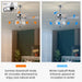 52 in. 5-Blade Modern Crystal Ceiling Fan with 4 Light Remote Control, Chrome Noiseless Reversible Ceiling Fan for Bedroom Living Room Home Decoration-ErisView