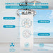 52 in. 5-Blade Sliver Ceiling Fan with Crystal Shade Light Kit Remote Control, Reversible Ceiling Fan for Living Room Bedroom Kitchen-ErisView