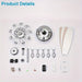52 in. 5-Blade Sliver Ceiling Fan with Crystal Shade Light Kit Remote Control, Reversible Ceiling Fan for Living Room Bedroom Kitchen-ErisView