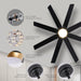 52 in. Bedroom Ceiling Fans with Lights, Modern Ceiling Fan with Remote, Black LED Dimmable Reversible Ceiling Fan for Bedroom Living Room -14-ErisView