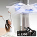 52 in. Bedroom Ceiling Fans with Lights, Modern Ceiling Fan with Remote, Black LED Dimmable Reversible Ceiling Fan for Bedroom Living Room -23-ErisView