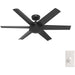 52 in. Black Ceiling Fan, Ceiling Hugger Ceiling Fans, 6 Blade Ceiling Fan-15-ErisView