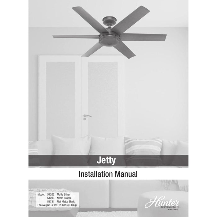 52 in. Black Ceiling Fan, Ceiling Hugger Ceiling Fans, 6 Blade Ceiling Fan-16-ErisView