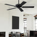 52 in. Black Ceiling Fan, Home Ceiling Fan, Black White Ceiling Fan No Light-4-ErisView