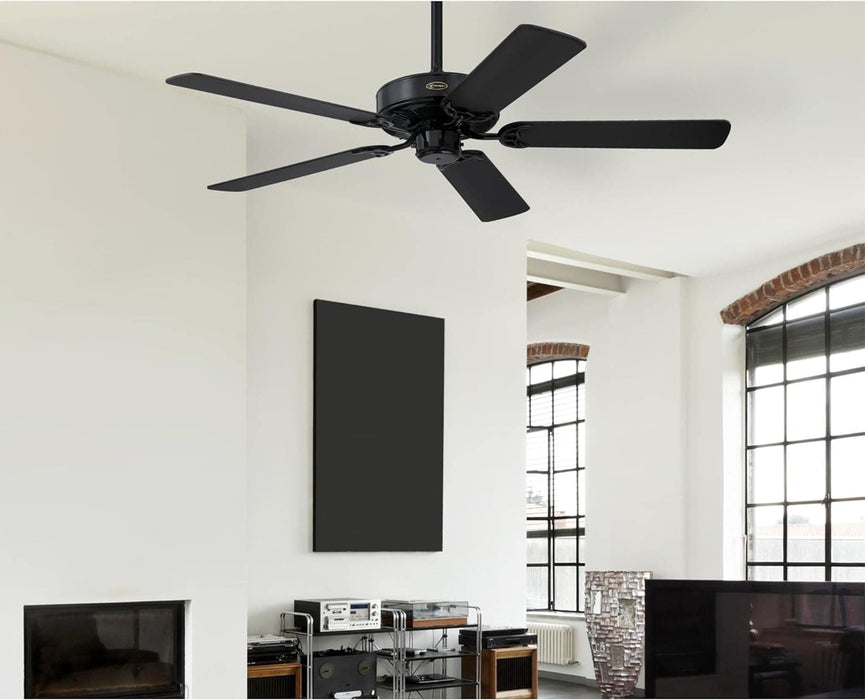 52 in. Black Ceiling Fan, Home Ceiling Fan, Black White Ceiling Fan No Light-4-ErisView