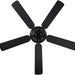 52 in. Black Ceiling Fan, Home Ceiling Fan, Black White Ceiling Fan No Light-5-ErisView