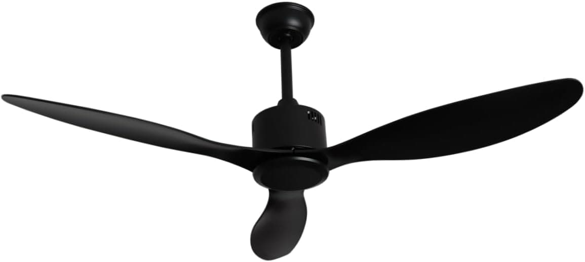 52 in. Black Ceiling Fan NO Light, 3 Blades Ceiling Fan with Remote Control, Low Profile Reversible DC Ceiling Fan-7-ErisView