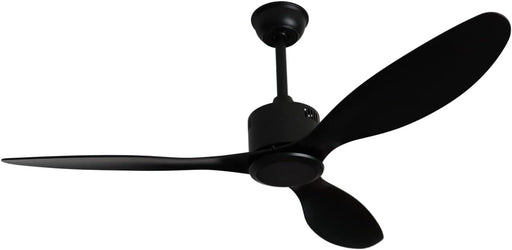 52 in. Black Ceiling Fan NO Light, 3 Blades Ceiling Fan with Remote Control, Low Profile Reversible DC Ceiling Fan-1-ErisView