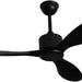 52 in. Black Ceiling Fan NO Light, 3 Blades Ceiling Fan with Remote Control, Low Profile Reversible DC Ceiling Fan-1-ErisView