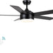 52 in. Black Ceiling Fan with Light, Quiet Ceiling Fans, Reversible Fan for Summer Winter, Indoor 5 Blade Modern Ceiling Fan-1-ErisView
