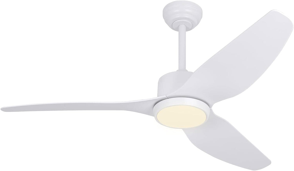 52 in. Black Ceiling Fan with Light and Remote, Reversible Ceiling Fan Winter Summer, Modern Flush Mount Low Profile Fan-8-ErisView