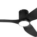 52 in. Black Ceiling Fan with Light and Remote, Reversible Ceiling Fan Winter Summer, Modern Flush Mount Low Profile Fan-1-ErisView