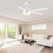 52 in. Black Ceiling Fan with Light and Remote for Bedroom Living Room Kitchen, Dimmable Reversible Quiet Ceiling Fans, 5 Blades Outdoor Fan for Patio-17-ErisView