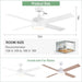 52 in. Black Ceiling Fan with Light and Remote for Bedroom Living Room Kitchen, Dimmable Reversible Quiet Ceiling Fans, 5 Blades Outdoor Fan for Patio-26-ErisView