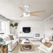 52 in. Black Ceiling Fan with Lights and Remote, Dimmable LED Ceiling Fan and Light, Wood Modern Ceiling Fan for Bedroom Living Room Dining Room-16-ErisView