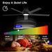 52 in. Black Ceiling Fan with Lights and Remote, Large Air Volume Ceiling Fans with Reversible Quiet Ceiling Fans, Set of 2-6-ErisView