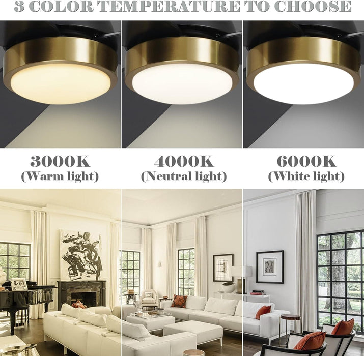 52 in. Black Ceiling Fan with Remote, Modern Brass Ceiling Fan, Reversible Ceiling Fan for Bedroom Living Room, Ceiling Fan Outdoor Fan for Patio-3-ErisView
