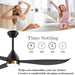 52 in. Black Ceiling Fan with Remote, Modern Brass Ceiling Fan, Reversible Ceiling Fan for Bedroom Living Room, Ceiling Fan Outdoor Fan for Patio-5-ErisView