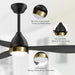 52 in. Black Ceiling Fan with Remote, Modern Brass Ceiling Fan, Reversible Ceiling Fan for Bedroom Living Room, Ceiling Fan Outdoor Fan for Patio-7-ErisView