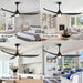 52 in. Black Ceiling Fan with Remote, Modern Brass Ceiling Fan, Reversible Ceiling Fan for Bedroom Living Room, Ceiling Fan Outdoor Fan for Patio-9-ErisView