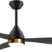 52 in. Black Ceiling Fan with Remote, Modern Brass Ceiling Fan, Reversible Ceiling Fan for Bedroom Living Room, Ceiling Fan Outdoor Fan for Patio-1-ErisView