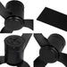 52 in. Black Flush Mount Ceiling Fan NO Light, Low Profile Fan, Unusual Ceiling Fans-3-ErisView