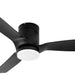 52 in. Black Flush Mount Ceiling Fan with Remote, Dimmable Reversible Low Profile Ceiling Fan for Bedroom Kitchen Living Room, Outdoor Fan for Patio-1-ErisView