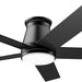 52 in. Black Flush Mount Low Profile Ceiling Fan, Reversible Ceiling Fan Summer Winter, Outdoor Ceiling Fan for Patio Porch Garage Shop Factory Warehouse-1-ErisView