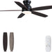 52 in. Black Flush Mount Low Profile Ceiling Fan with Lights and Remote, LED Dimmable Reversible Modern Ceiling Fan for Living Room Bedroom Dining Room-1-ErisView