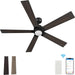 52 in. Black Gold Smart Wi-Fi LED Ceiling Fan and Light, Smart Fans with Remote and APP Control, Compatible with Alexa Google Assistant Siri Shortcut-10-ErisView