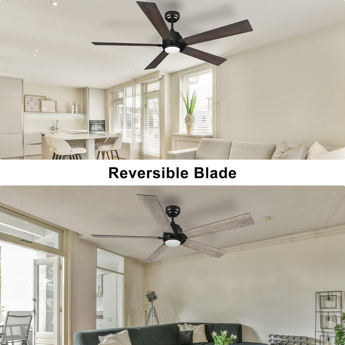 52 in. Black Gold Smart Wi-Fi LED Ceiling Fan and Light, Smart Fans with Remote and APP Control, Compatible with Alexa Google Assistant Siri Shortcut-14-ErisView